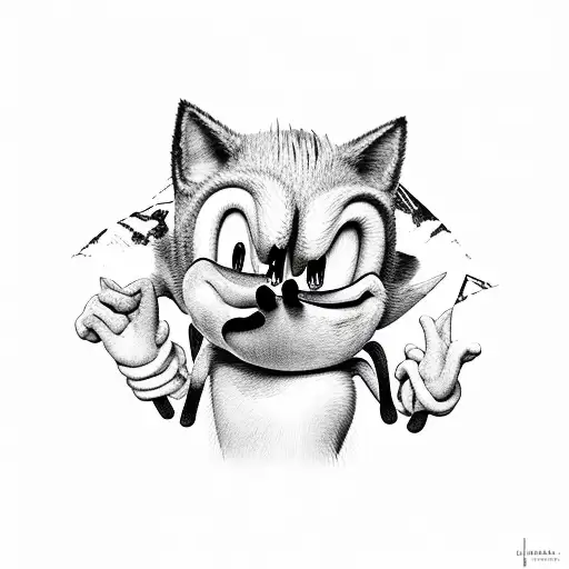 Sonic tattoo design idea
