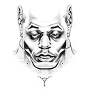 A dotwork tattoo showcasing a collage of iconic moments from LeBron James, Stefon Diggs, Ken Griffey Jr., and the Joker tattoo design idea