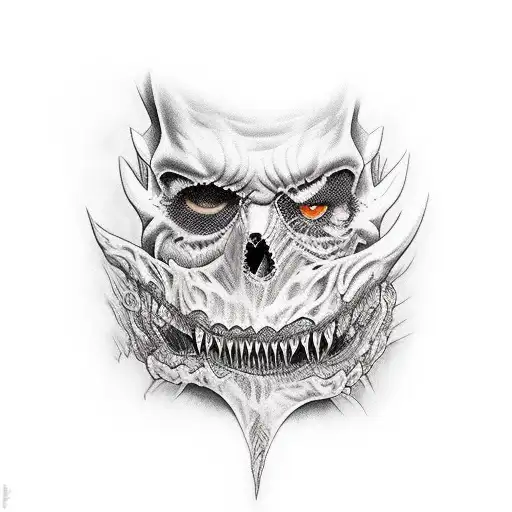 full sleeve, evil, horror, sexy, scary tattoo design idea