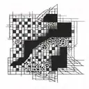 A thousand lamentations on a checkered paper tattoo design idea