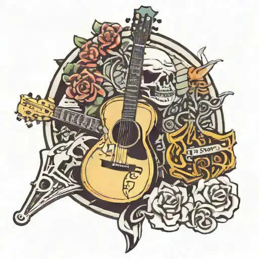 Guitars, Colorado, Alabama tattoo design idea