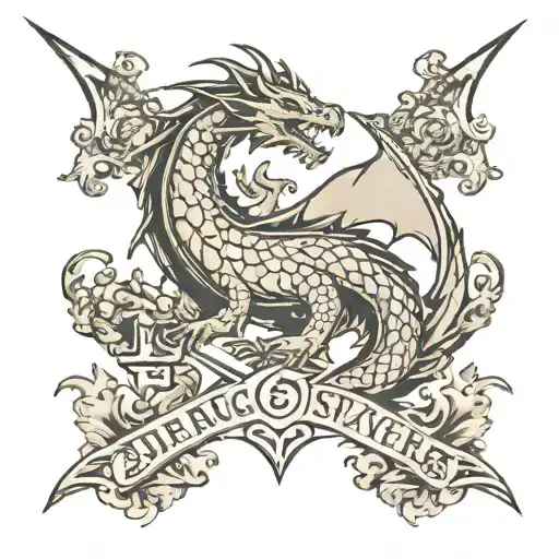 dragonslayer tattoo design idea