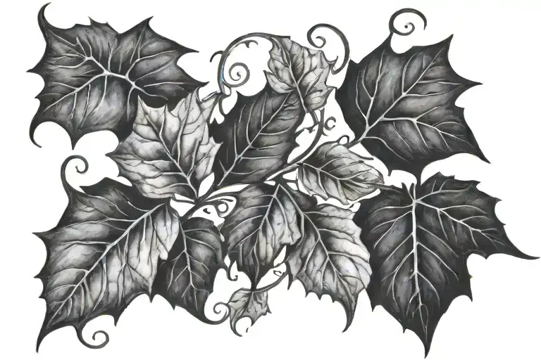 Ivy vine tattoo design idea
