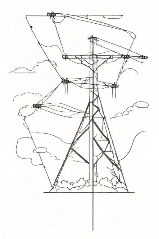 Powerline Pole tattoo design idea