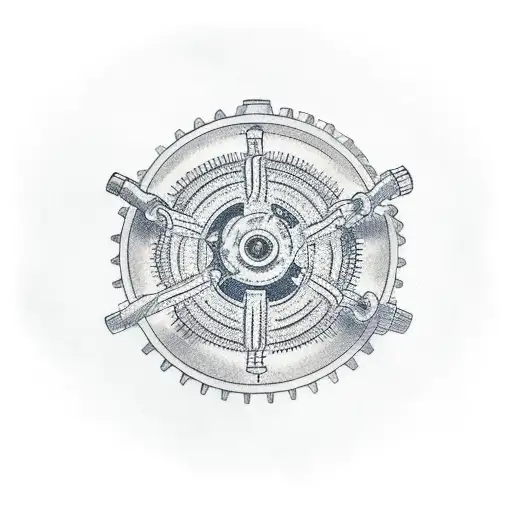 lightbulb with gears inside tattoo design idea