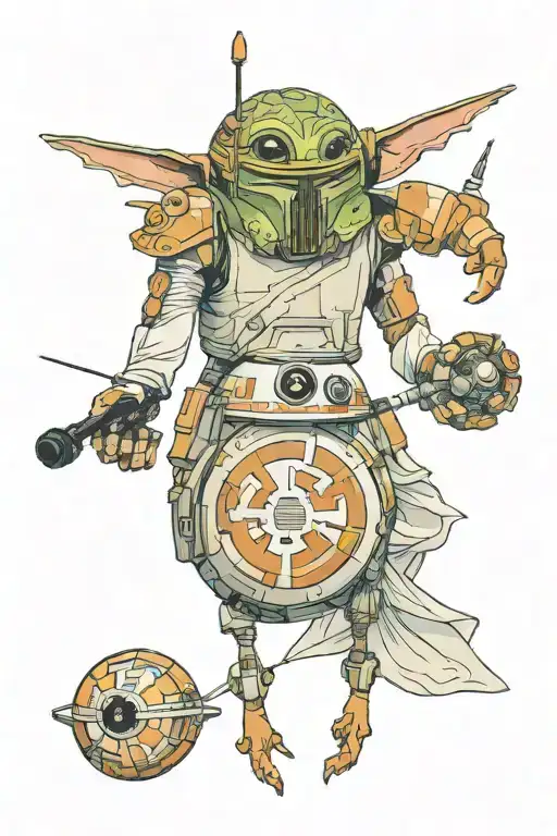 Star Wars characters tattoo design idea