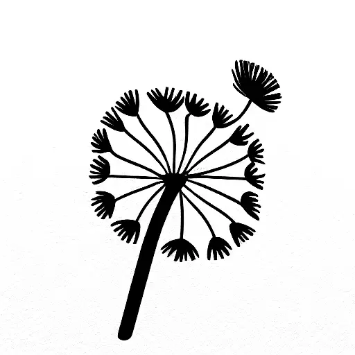 Dandelion  tattoo design idea