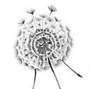 Dandelion tattoo design idea