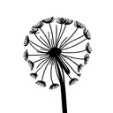 Dandelion  tattoo design idea