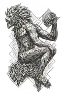Prometheus stealing fire tattoo design idea