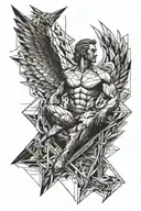 Prometheus stealing fire tattoo design idea