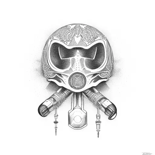 stick figure motorcyles tattoo design idea