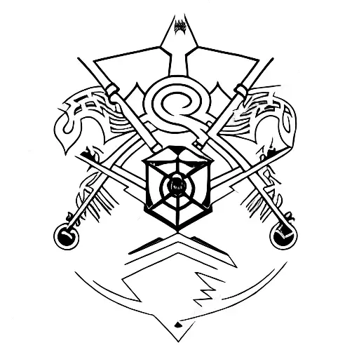 air force guitar tattoo design idea