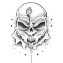 cartoon ghost tattoo design idea