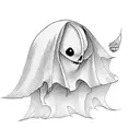 cartoon ghost tattoo design idea