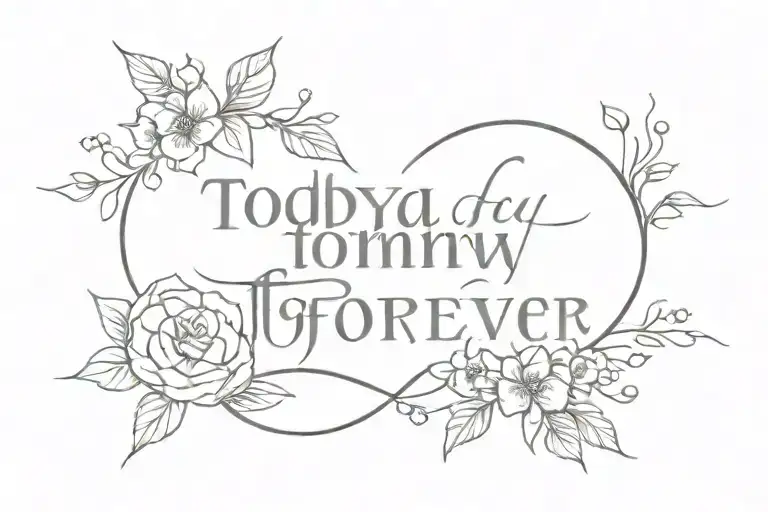 Today, tomorrow, forever tattoo design idea