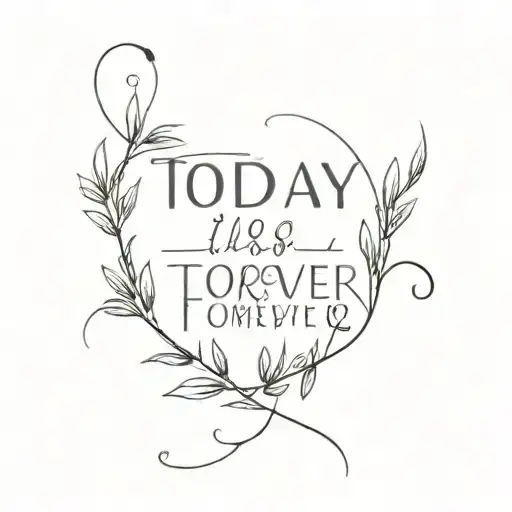 Today, tomorrow, forever tattoo design idea