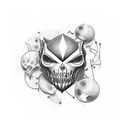 biker tattoo with karma symbol  tattoo design idea