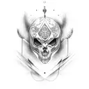 biker tattoo with karma tattoo design idea