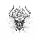 biker tattoo with karma tattoo design idea