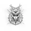 biker tattoo with karma tattoo design idea