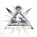 third eye, pyramid, ankh tattoo design idea