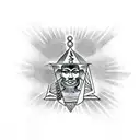 third eye, pyramid, ankh tattoo design idea