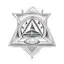 third eye, pyramid, ankh tattoo design idea