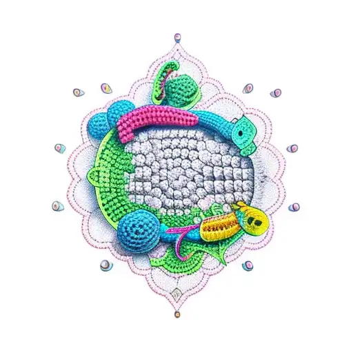 crochet tattoo design idea