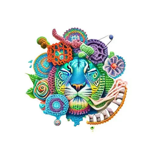 crochet tattoo design idea