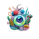 crochet tattoo design idea