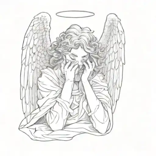 angel see no evil speak no evil say no evil tattoo design idea