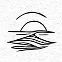 beach on the sea maori style tattoo design idea