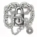 owned, lock, chain, jacqueline, bdsm slavery tattoo design idea