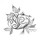 autumn spring tattoo design idea
