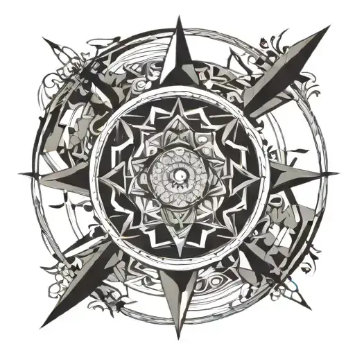 karma circle surrounded tattoo design idea