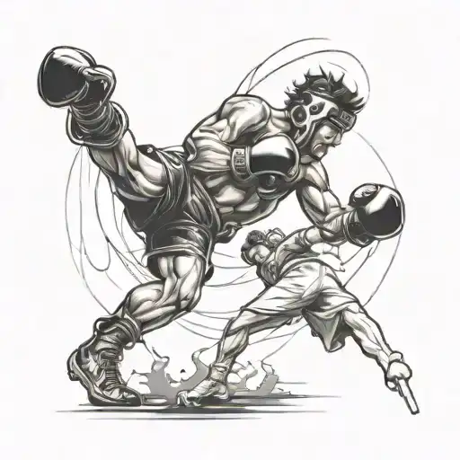 Kickboxing tattoo design idea