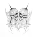 a matching couples tattoo tattoo design idea