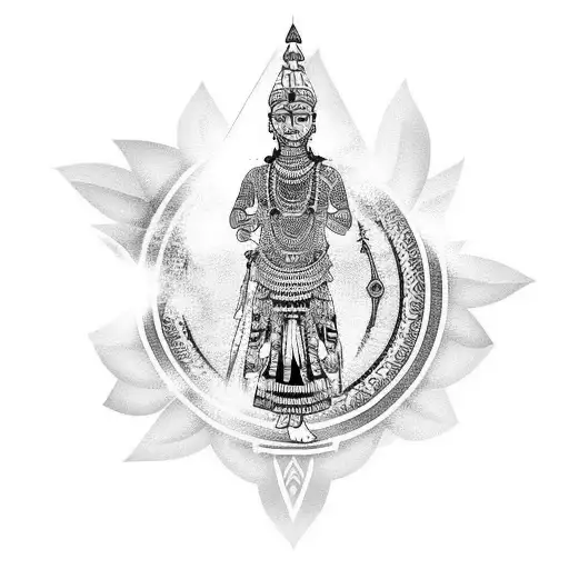tribal tatto with indian influence  tattoo design idea