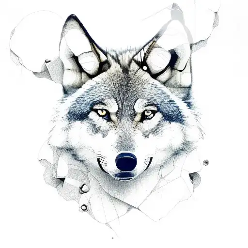  wolves playing darts  tattoo design idea
