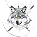  wolves playing darts  tattoo design idea