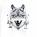  wolves playing darts  tattoo design idea