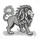 lion of god symbol tattoo design idea