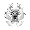 3 head Dragon  tattoo design idea