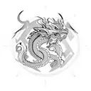 3 head Dragon  tattoo design idea
