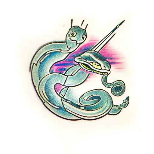 snake strike tattoo design idea