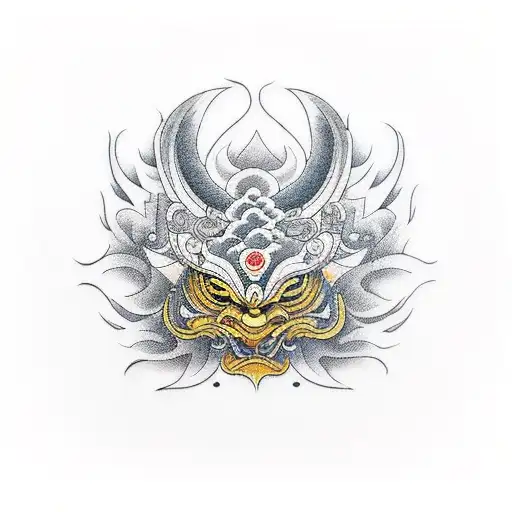 hanma Mask tattoo design idea