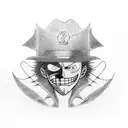 Zorro from One Piece tattoo design idea