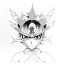 Itachi from the anime "naruto" tattoo design idea