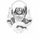 Itachi from the anime "naruto" tattoo design idea